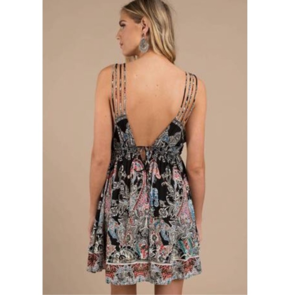 NWT Free People Me Too You Black Printed Dress XS - Picture 4 of 8